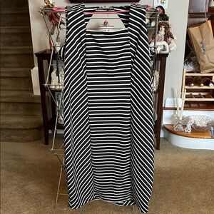 Ashley Stewart Black and White Maxi Dress